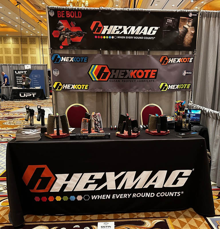 HEXMAG booth at Shot Show 2025 in Las Vegas Nevada