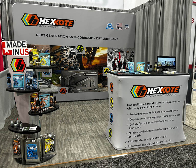 HEXKOTE booth at Shot Show 2025 in Las Vegas Nevada