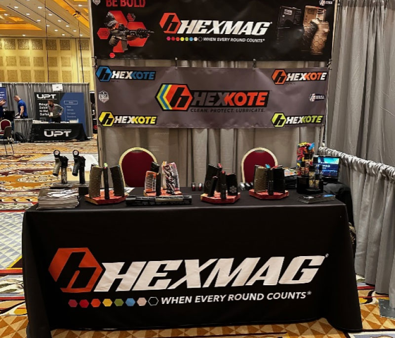 HEXMAG booth at Shot Show 2025 in Las Vegas Nevada